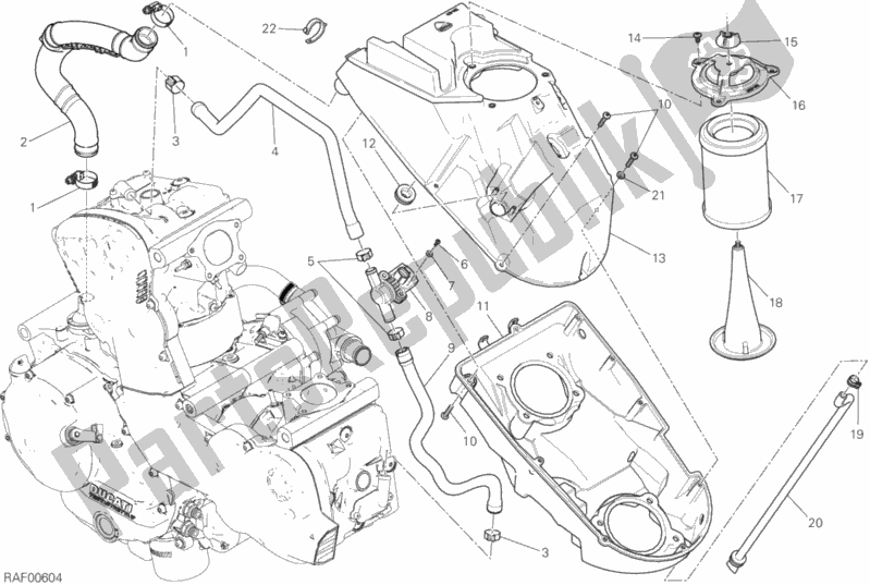Todas las partes para Toma De Aire - Respiradero De Aceite de Ducati Supersport S Thailand 950 2019